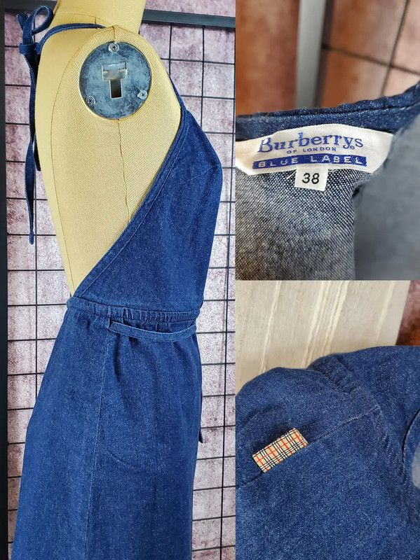 Burberry Burberry Irregular Hem Blue Cotton Dress Size S / US 4 / IT 40 - 3 Thumbnail