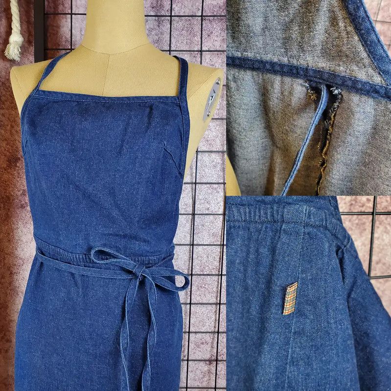 Burberry Burberry Irregular Hem Blue Cotton Dress Size S / US 4 / IT 40 - 4 Thumbnail