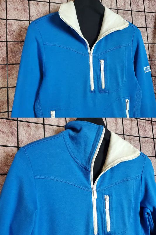 Burberry Burberry Blue Cotton Blend Pullover Sweatshirt Size S / US 4 / IT 40 - 3 Thumbnail