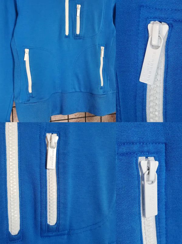 Burberry Burberry Blue Cotton Blend Pullover Sweatshirt Size S / US 4 / IT 40 - 5 Thumbnail