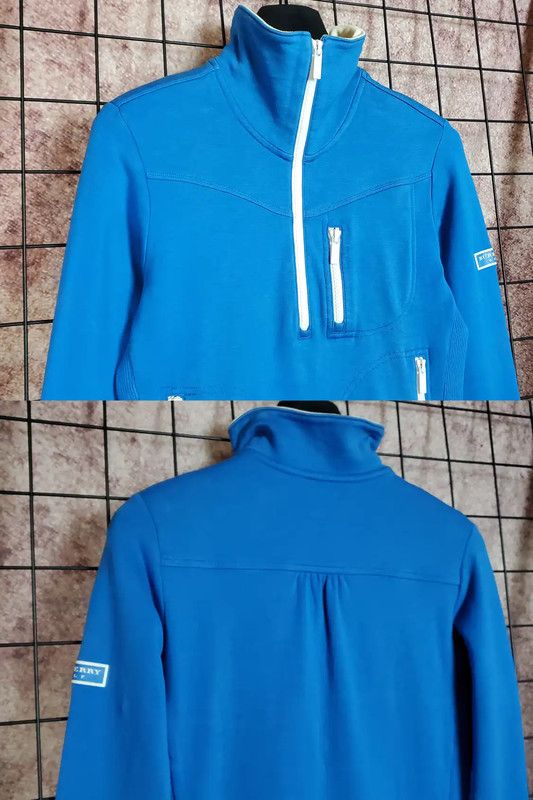Burberry Burberry Blue Cotton Blend Pullover Sweatshirt Size S / US 4 / IT 40 - 4 Thumbnail