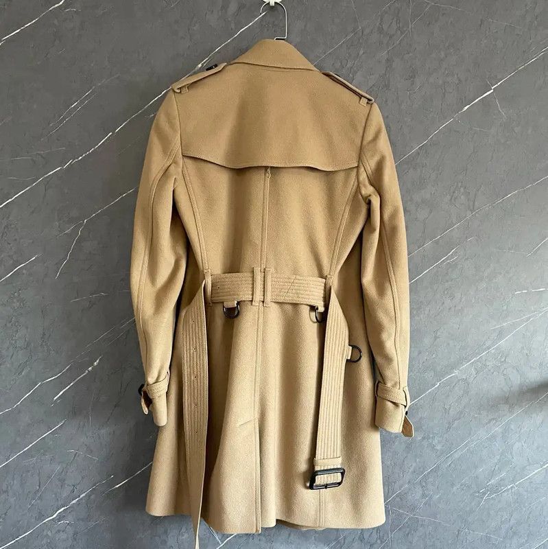 Burberry Burberry Khaki Cotton Women's Trench Coat Size L / US 10 / IT 46 - 2 Thumbnail