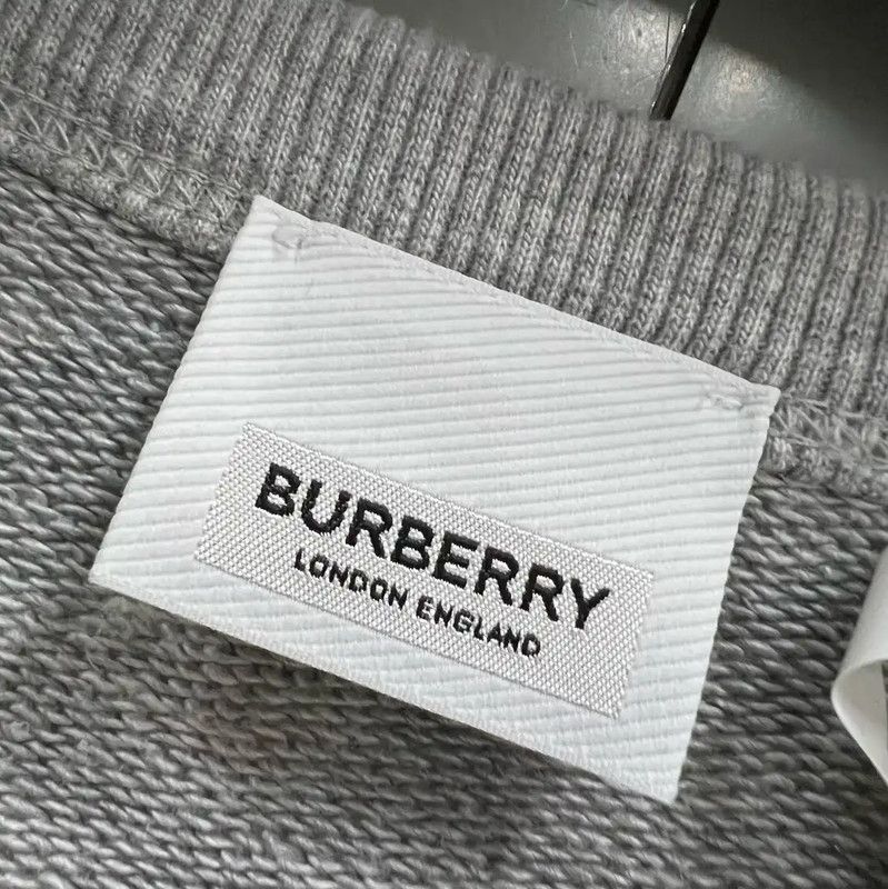 Burberry Burberry Gray Cotton Long Sleeve Sweatshirt Size M / US 6-8 / IT 42-44 - 4 Thumbnail