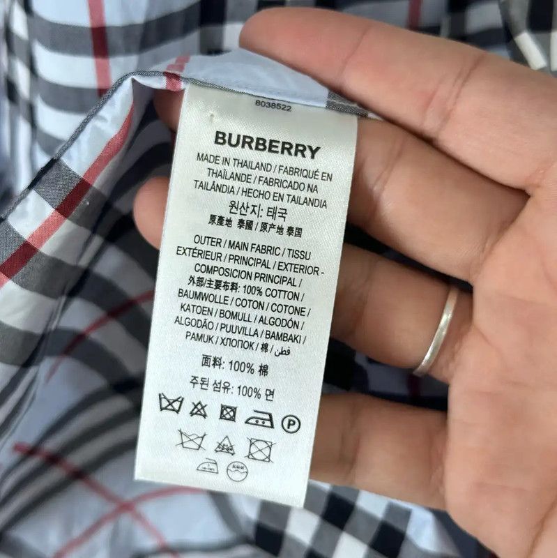 Burberry Burberry Women's Light Blue Check Shirt Size S / US 4 / IT 40 - 6 Thumbnail