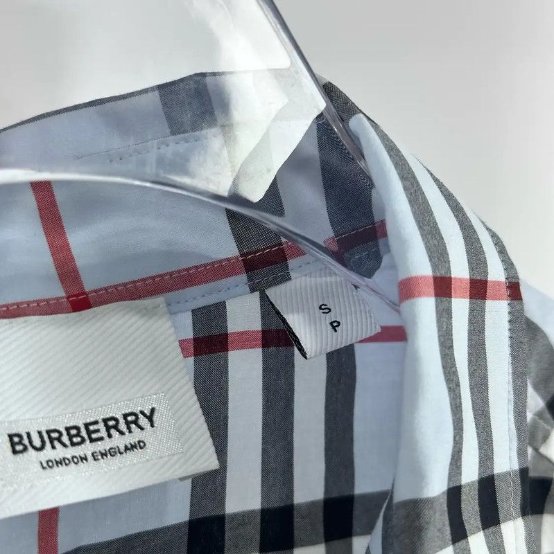 Burberry Burberry Women's Light Blue Check Shirt Size S / US 4 / IT 40 - 5 Thumbnail