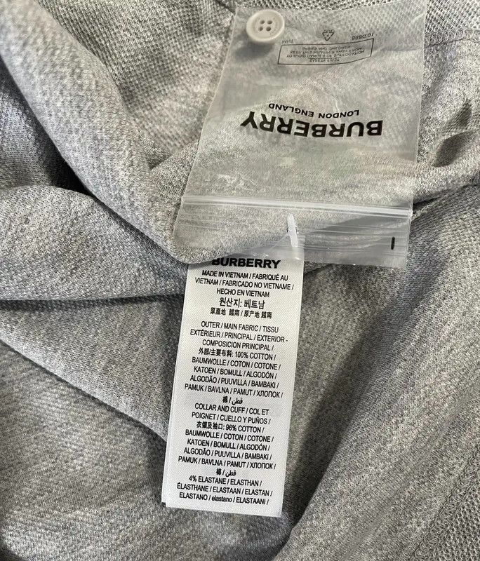 Burberry Burberry Gray Cotton Short Sleeve T-Shirt Size XS / US 0-2 / IT 36-38 - 3 Thumbnail