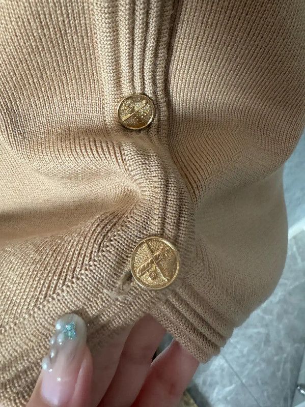 Burberry Burberry Khaki Wool Sleeveless Cardigan for Women Size M / US 6-8 / IT 42-44 - 5 Thumbnail