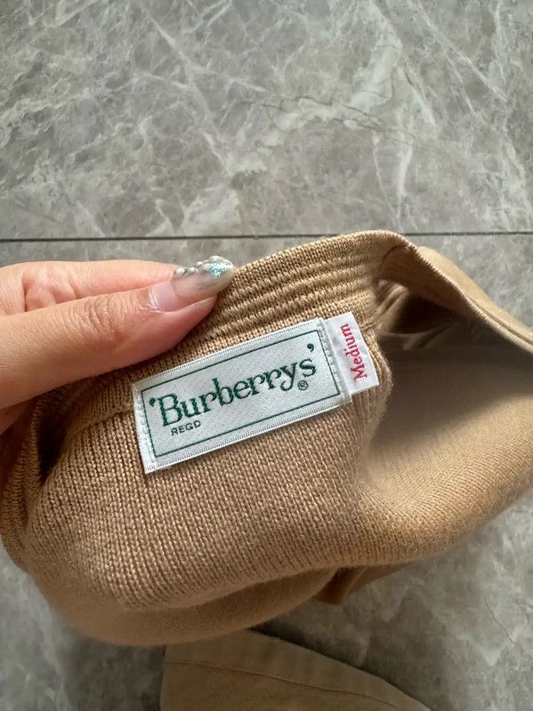Burberry Burberry Khaki Wool Sleeveless Cardigan for Women Size M / US 6-8 / IT 42-44 - 9 Thumbnail