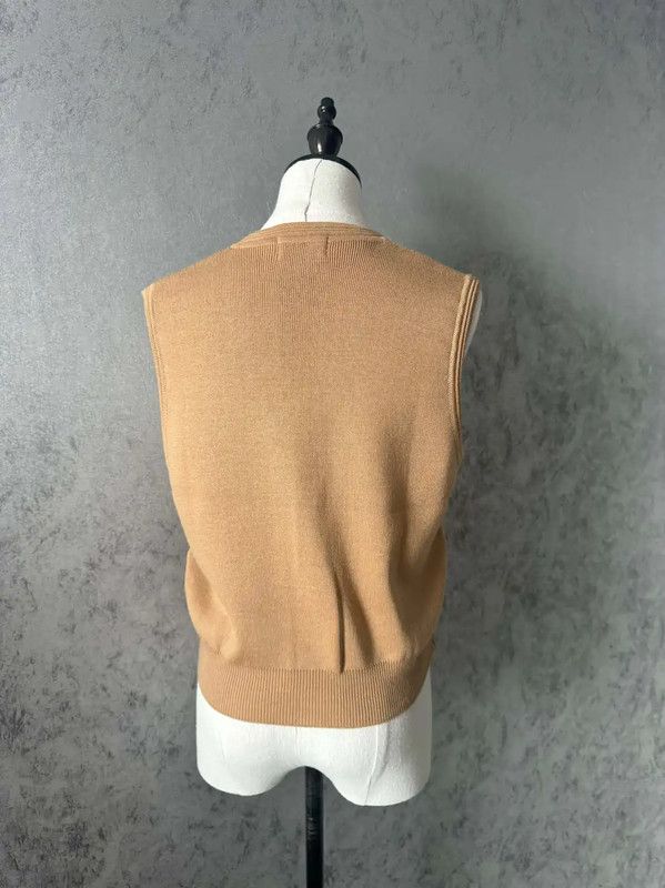 Burberry Burberry Khaki Wool Sleeveless Cardigan for Women Size M / US 6-8 / IT 42-44 - 8 Thumbnail