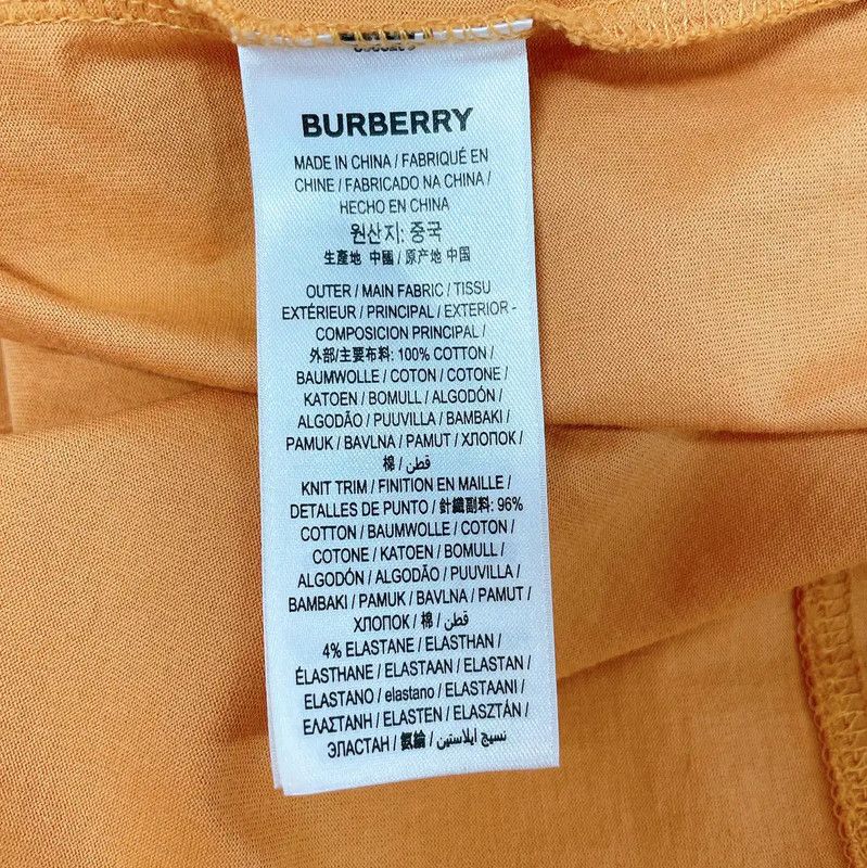 Burberry Burberry Summer Yellow Cotton T-Shirt for Women Size L / US 10 / IT 46 - 8 Thumbnail