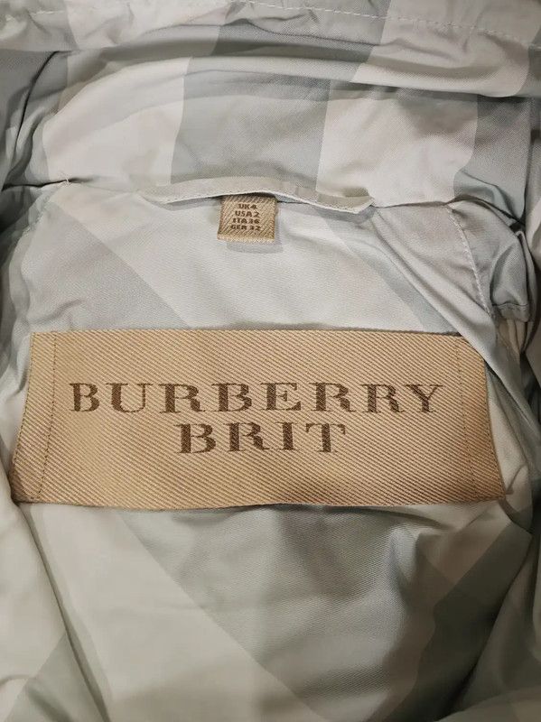 Burberry Burberry Light Blue Checkered Mid-Length Trench Coat Size S / US 4 / IT 40 - 7 Thumbnail