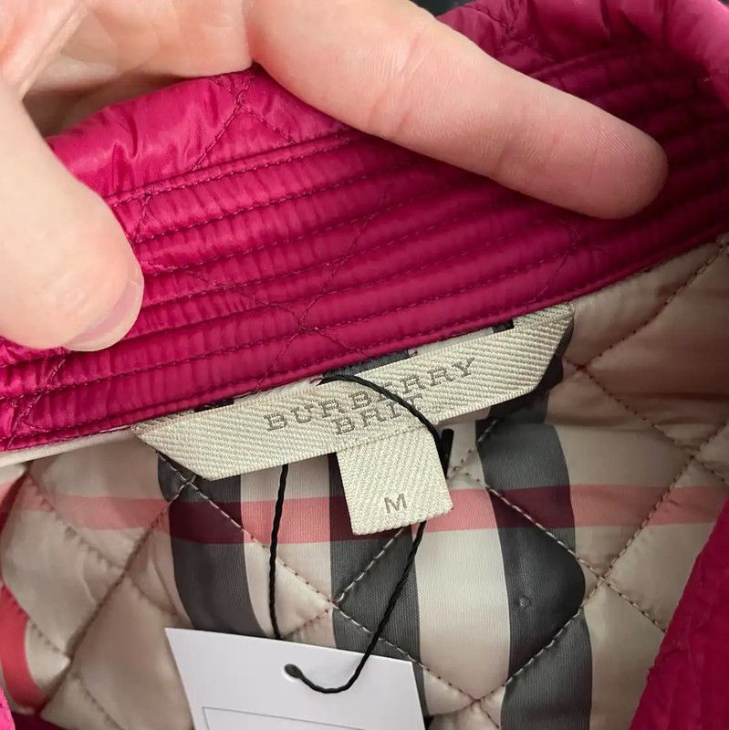 Burberry Burberry Quilted Red Cotton Women's Jacket Size M / US 6-8 / IT 42-44 - 3 Thumbnail