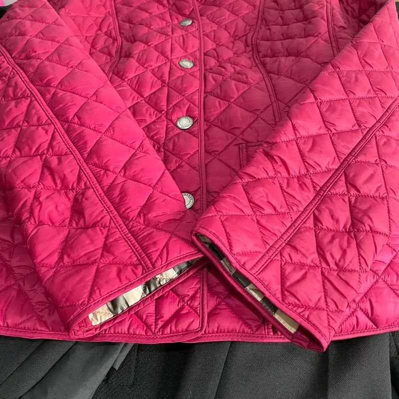 Burberry Burberry Quilted Red Cotton Women's Jacket Size M / US 6-8 / IT 42-44 - 6 Thumbnail