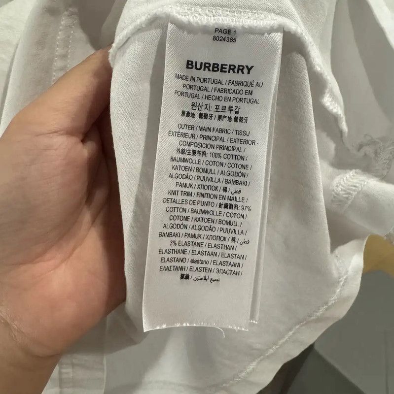 Burberry Burberry Women's White Cotton T-Shirt Size S / US 4 / IT 40 - 5 Thumbnail