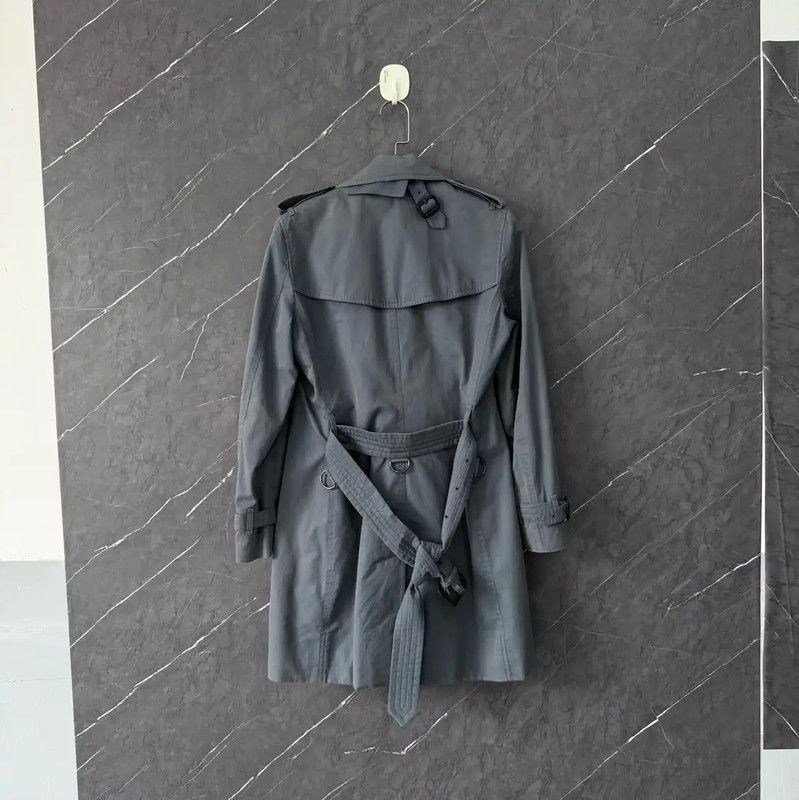 Burberry Burberry Women's Dark Blue Cotton Coat Size ONE SIZE - 2 Thumbnail