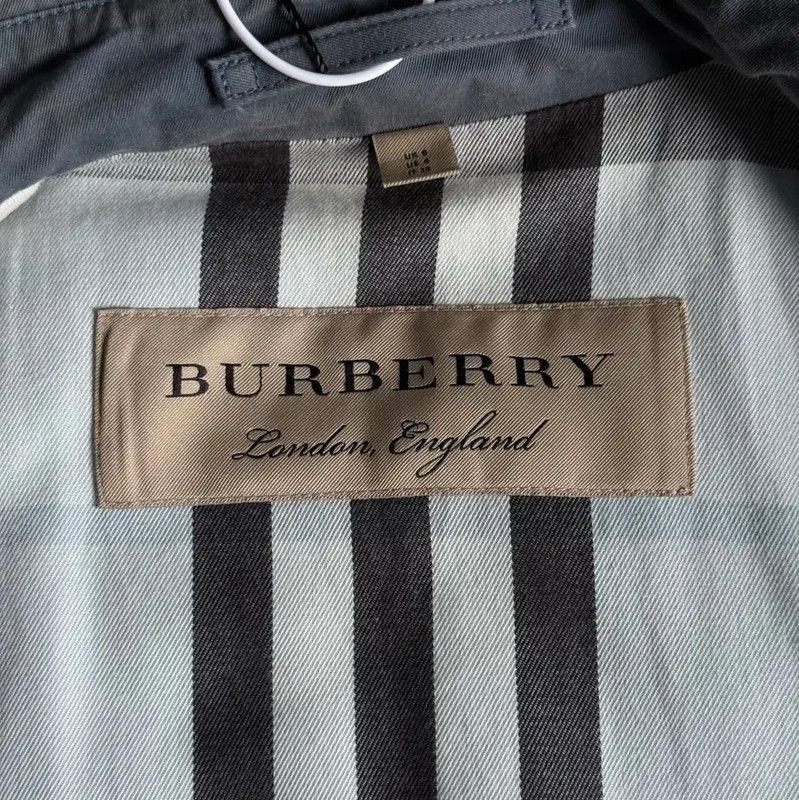 Burberry Burberry Women's Dark Blue Cotton Coat Size ONE SIZE - 3 Thumbnail