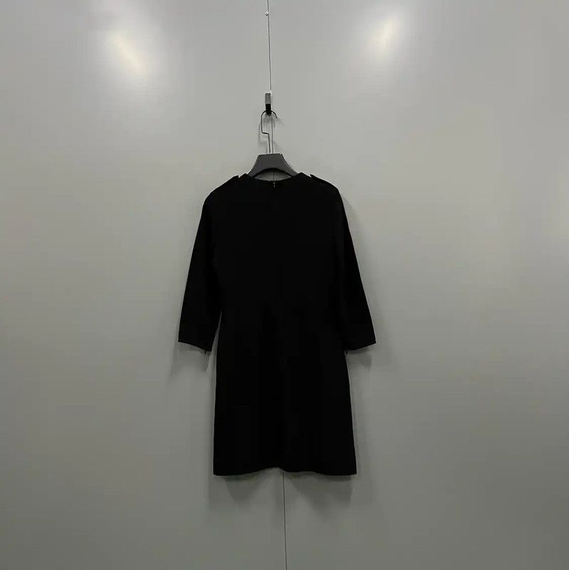 Burberry Burberry Black Cotton Short Sleeve Dress Size ONE SIZE - 2 Thumbnail