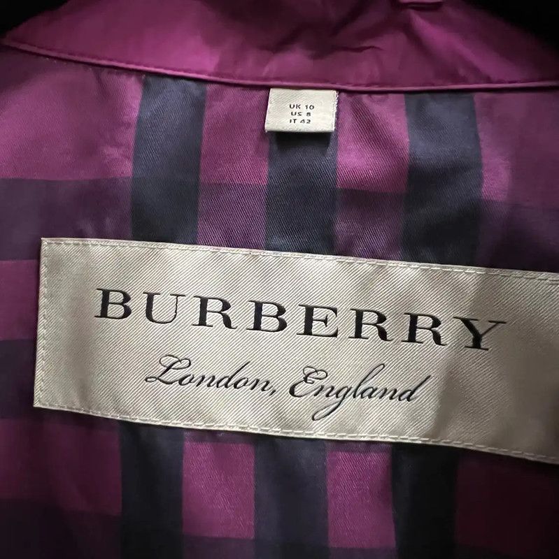 Burberry Burberry Pink Cotton Medium-Length Trench Coat Size ONE SIZE - 4 Thumbnail
