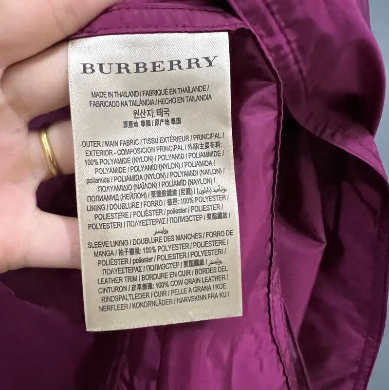 Burberry Burberry Pink Cotton Medium-Length Trench Coat Size ONE SIZE - 3 Thumbnail
