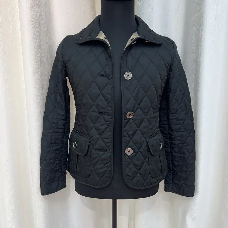 Burberry Burberry Quilted Black Cotton Women's Jacket Size XS / US 0-2 / IT 36-38 - 2 Thumbnail
