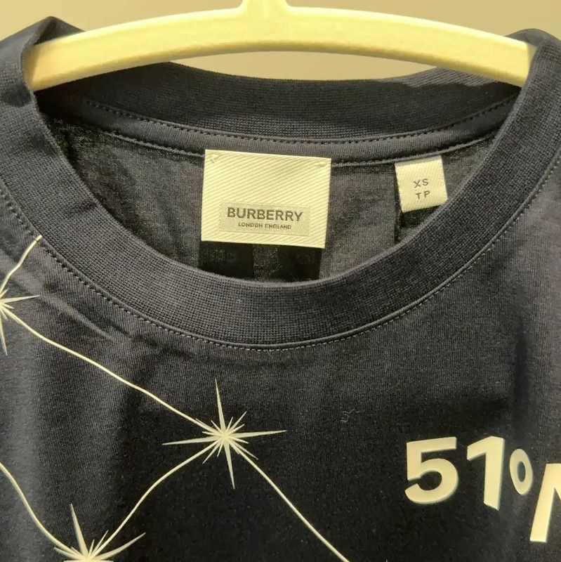 Burberry Burberry Women's Deep Blue Cotton T-Shirt Size XS / US 0-2 / IT 36-38 - 4 Thumbnail