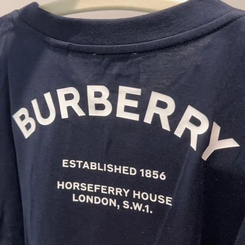 Burberry Burberry Women's Deep Blue Cotton T-Shirt Size XS / US 0-2 / IT 36-38 - 3 Thumbnail