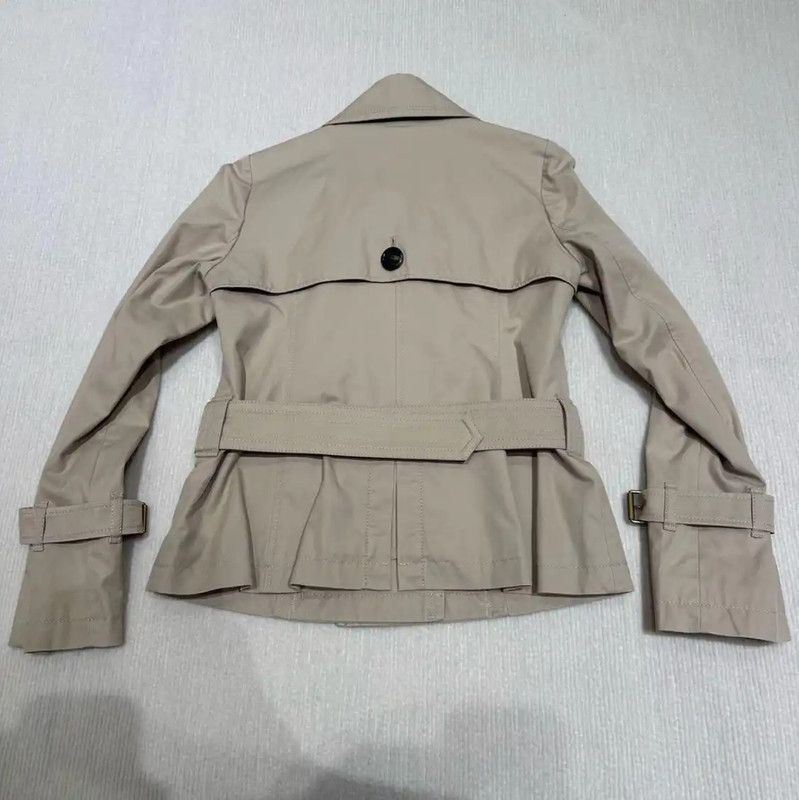 Burberry Burberry Spring Autumn Beige Cotton Short Trench Coat Size S / US 4 / IT 40 - 2 Thumbnail