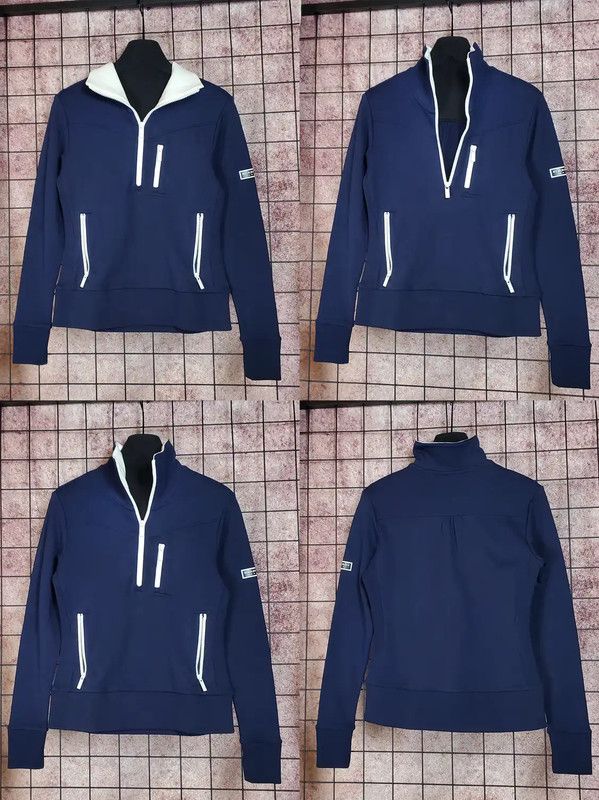 Burberry Burberry Golf Navy Cotton Blend Half-Zip Sweatshirt Size S / US 4 / IT 40 - 2 Thumbnail