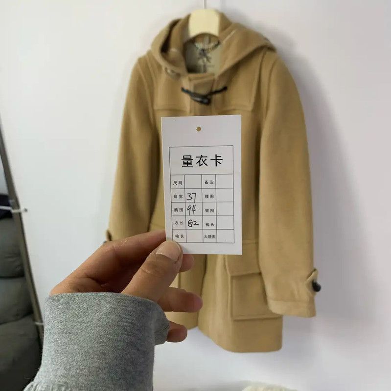 Burberry Burberry Khaki Wool Lady's Coat Size ONE SIZE - 5 Thumbnail