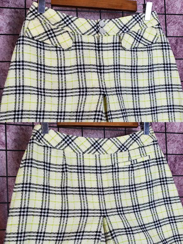 Burberry Burberry Summer Cotton Checkered Casual Pants Size 26" / US 2 / IT 38 - 4 Thumbnail