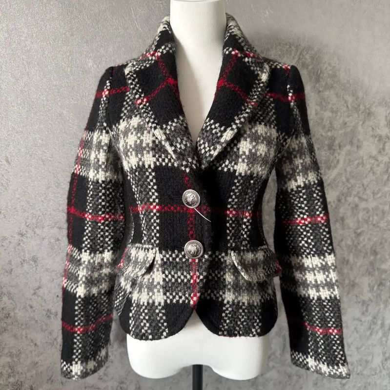 Burberry Burberry Color Block Wool Short Coat for Women Size M / US 6-8 / IT 42-44 - 2 Thumbnail