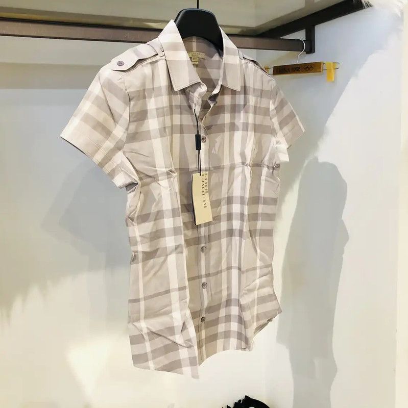 Burberry Burberry Checkered Cotton Short Sleeve Shirt Size S / US 4 / IT 40 - 2 Thumbnail