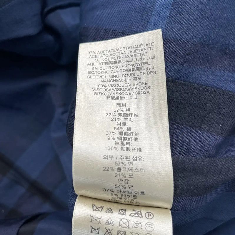 Burberry Burberry Women's Spring Autumn Navy Blue Coat Size S / US 4 / IT 40 - 8 Thumbnail