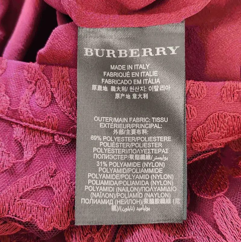 Burberry Burberry Red Polyester Midi Skirt Size 23" - 5 Thumbnail
