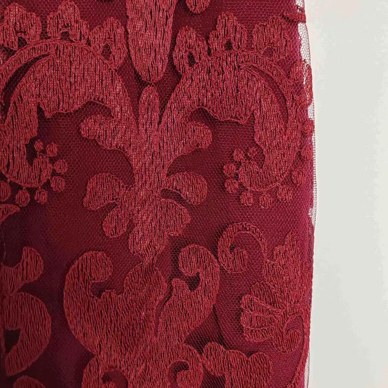 Burberry Burberry Red Polyester Midi Skirt Size 23" - 3 Thumbnail