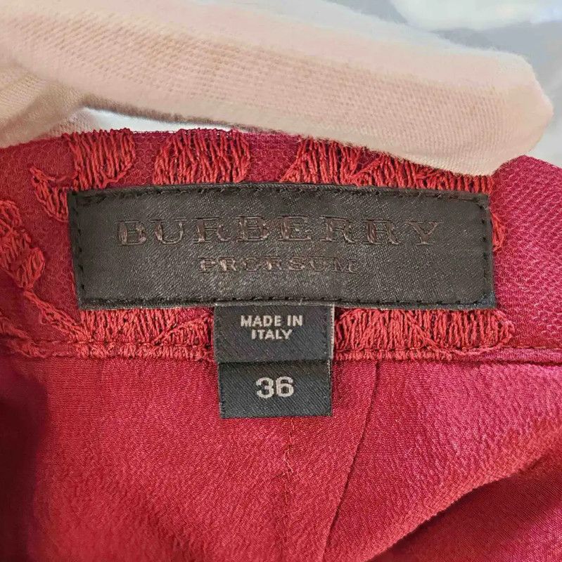Burberry Burberry Red Polyester Midi Skirt Size 23" - 4 Thumbnail