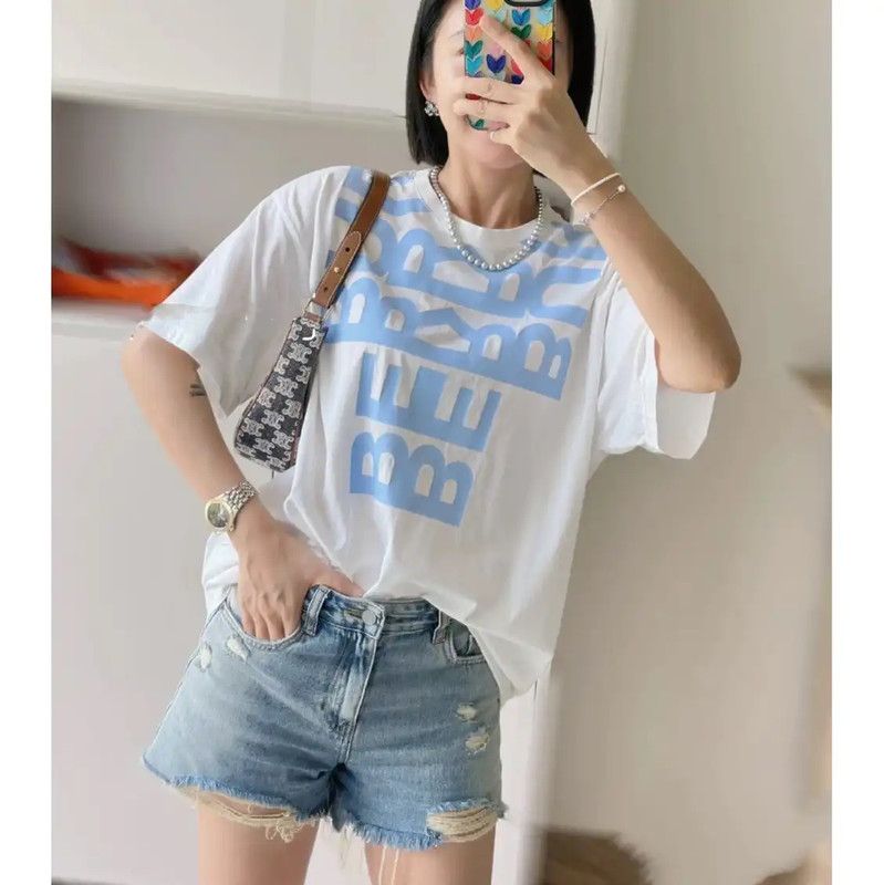 Burberry Burberry Women's Cotton T-Shirt in White Size M / US 6-8 / IT 42-44 - 8 Thumbnail