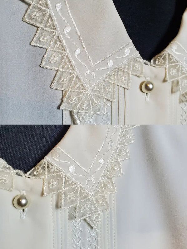 Burberry Burberry Embroidered Lace Long Sleeve Shirt Size S / US 4 / IT 40 - 6 Thumbnail
