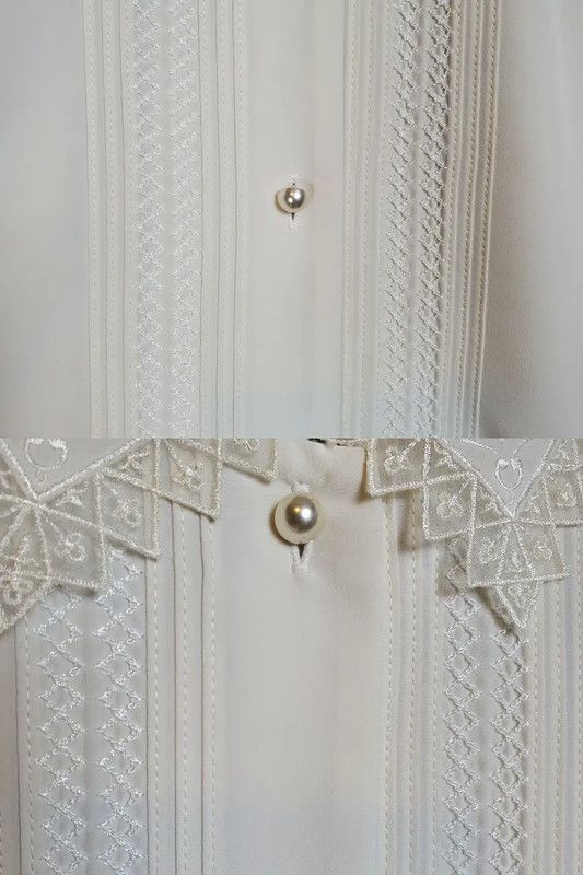 Burberry Burberry Embroidered Lace Long Sleeve Shirt Size S / US 4 / IT 40 - 8 Thumbnail