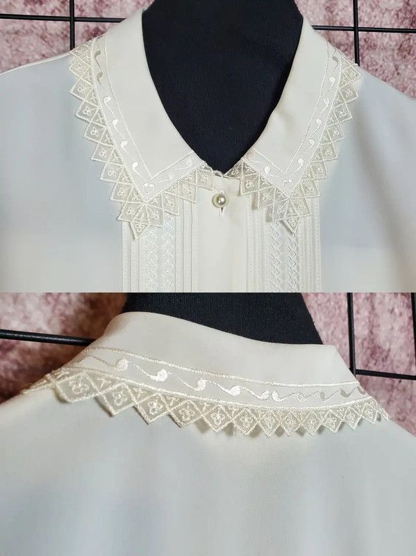 Burberry Burberry Embroidered Lace Long Sleeve Shirt Size S / US 4 / IT 40 - 5 Thumbnail