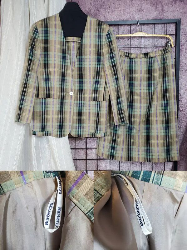 Burberry Burberry Beige Checkered Long Sleeve Cardigan Size M / US 6-8 / IT 42-44 - 2 Thumbnail