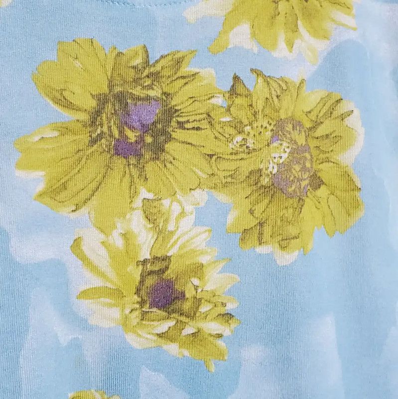 Burberry Burberry Summer Blue Floral Short Sleeve T-Shirt Size M / US 6-8 / IT 42-44 - 8 Thumbnail