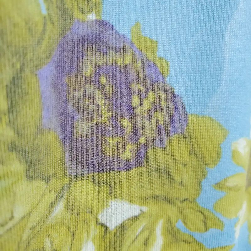 Burberry Burberry Summer Blue Floral Short Sleeve T-Shirt Size M / US 6-8 / IT 42-44 - 9 Thumbnail