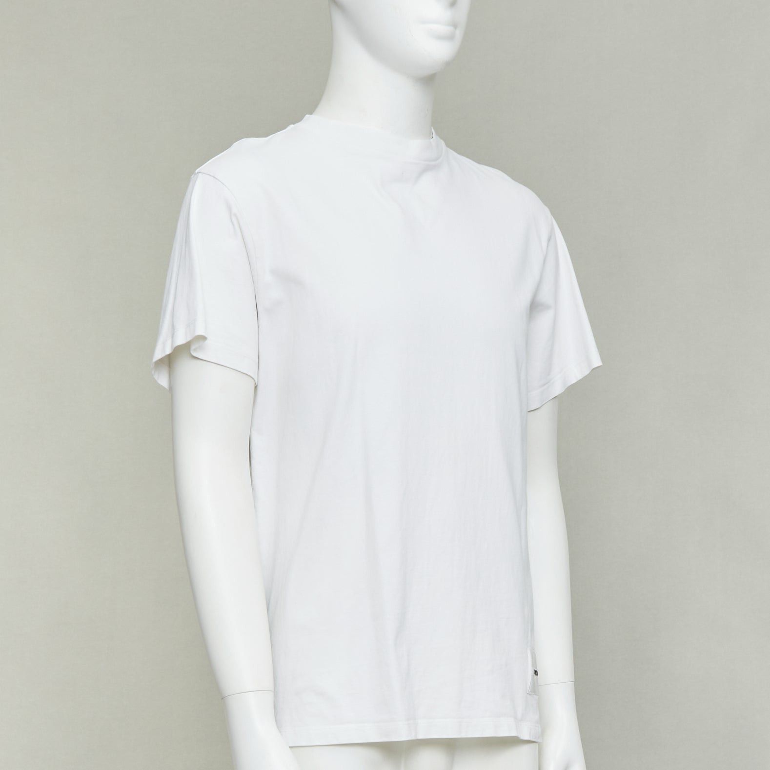 Jil Sander JIL SANDER Set of 3 white cotton black logo patch crew neck tshirt S Size US S / EU 44-46 / 1 - 3 Thumbnail