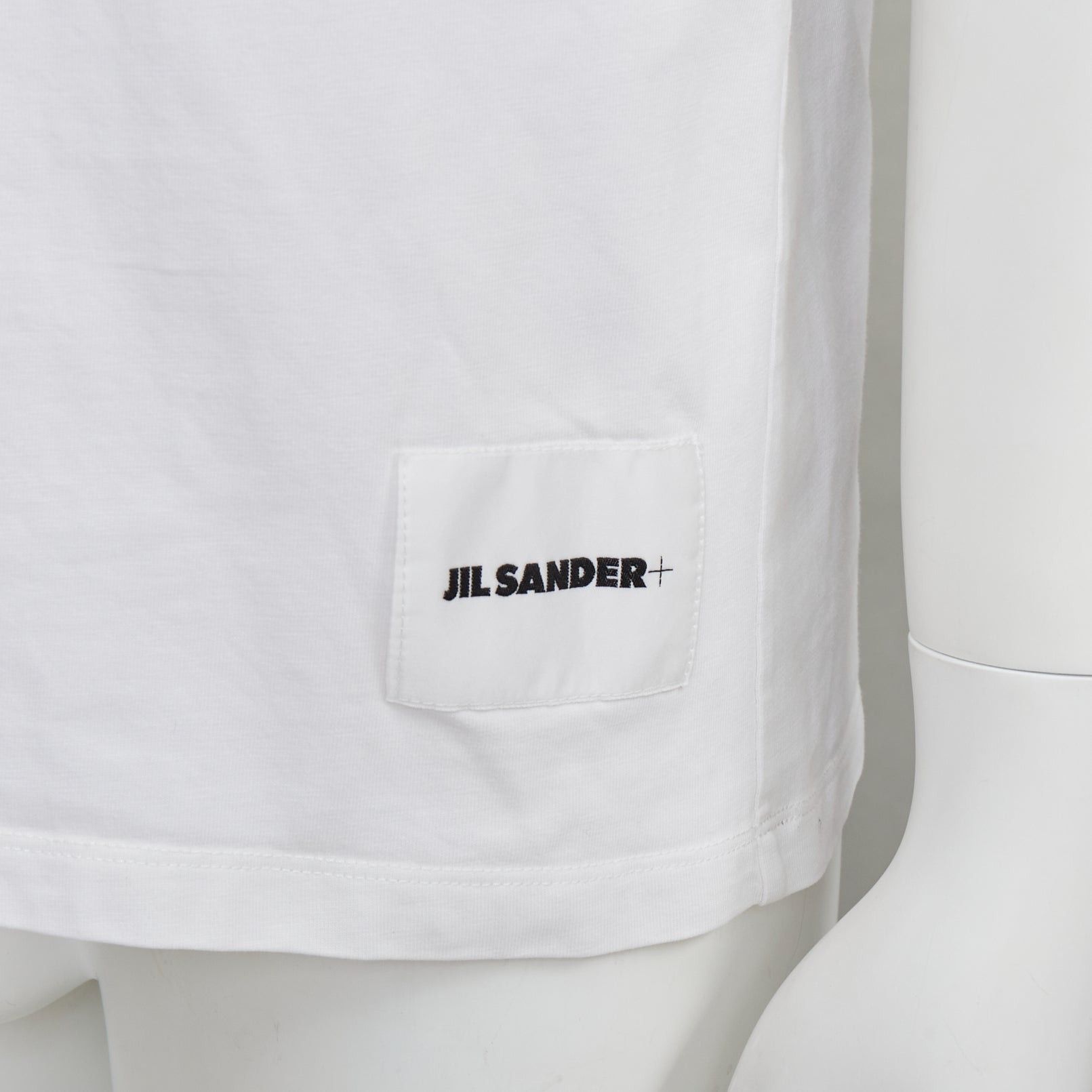 Jil Sander JIL SANDER Set of 3 white cotton black logo patch crew neck tshirt S Size US S / EU 44-46 / 1 - 2 Thumbnail