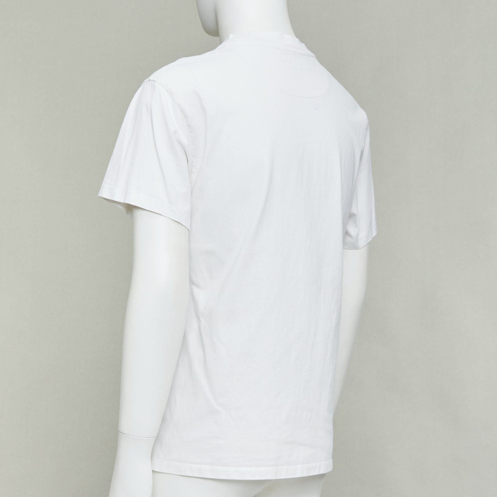 Jil Sander JIL SANDER Set of 3 white cotton black logo patch crew neck tshirt S Size US S / EU 44-46 / 1 - 6 Thumbnail