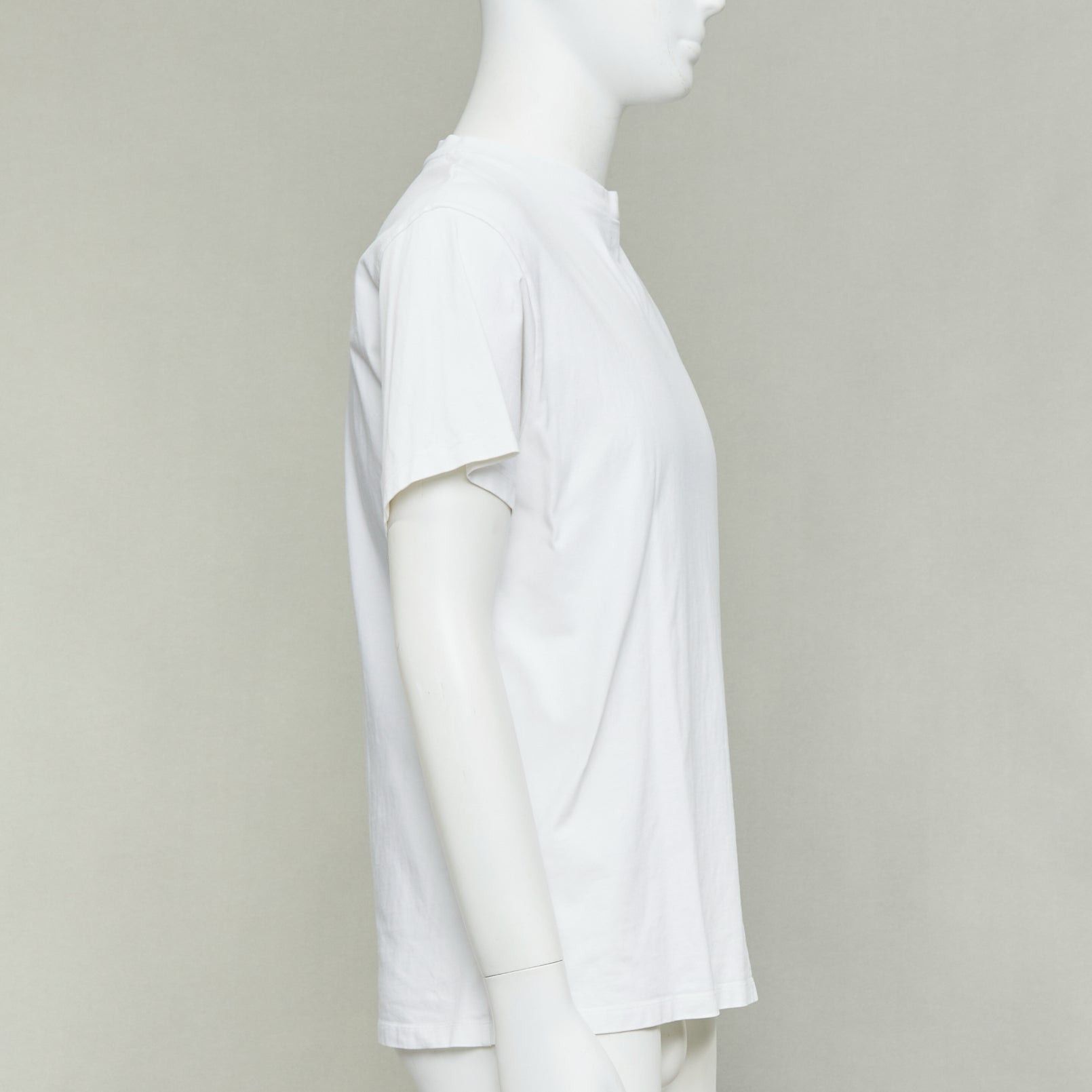 Jil Sander JIL SANDER Set of 3 white cotton black logo patch crew neck tshirt S Size US S / EU 44-46 / 1 - 4 Thumbnail