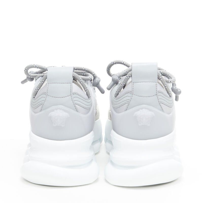 Versace VERSACE Chain Reaction Reflective Silver Crystal Rhinestone sneaker EU42 US9 Size US 9 / EU 42 - 6 Thumbnail