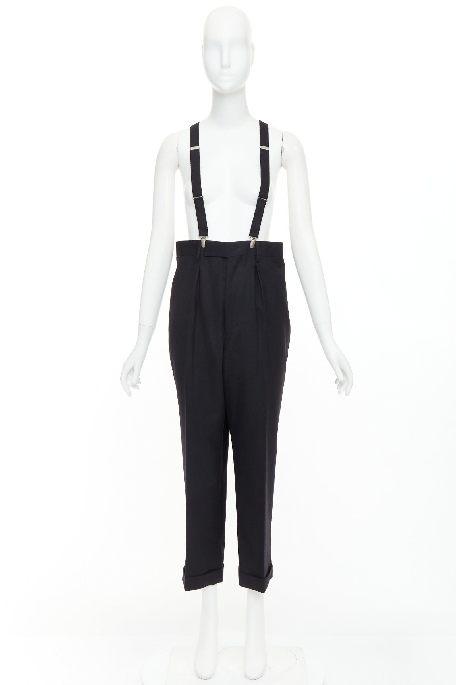 Junya Watanabe JUNYA WATANABE 2012 black wool suspender high waisted harem pants M Size 28" / US 6 / IT 42 - 9 Thumbnail