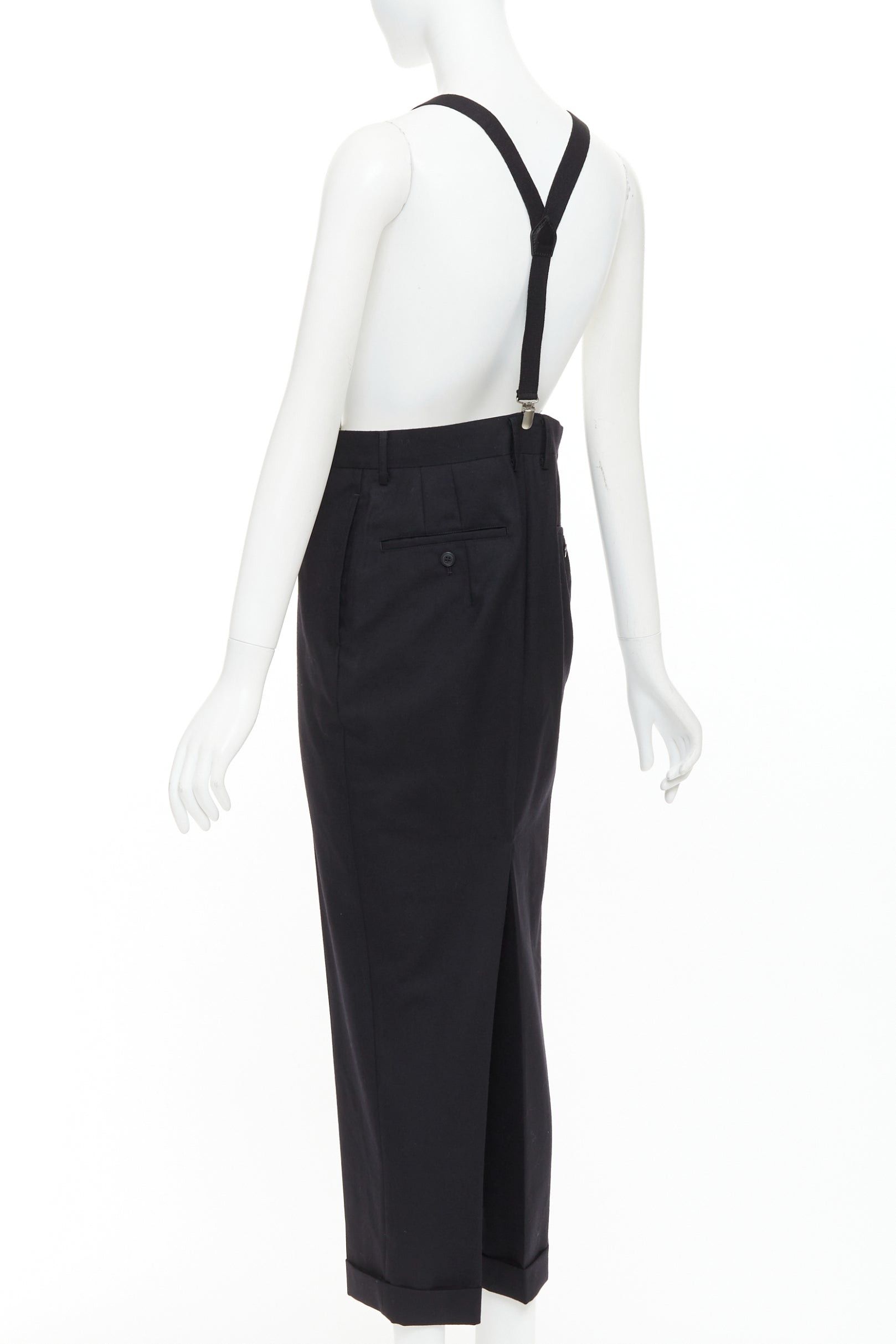 Junya Watanabe JUNYA WATANABE 2012 black wool suspender high waisted harem pants M Size 28" / US 6 / IT 42 - 6 Thumbnail